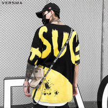 VERSMA-Camiseta coreana Harajuku Ulzzang para hombre y mujer, ropa informal de estilo Hip Hop BF, camiseta de gran tamaño con letras impresas, envío directo 2024 - compra barato