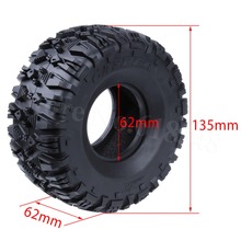 4Pcs Rubber 2.2" Tires Tyres OD 135mm with Foam for 1/10 RC Rock Crawler Axial SCX10 90047 D90 D110 TF2 Tamiya CC01 Traxxas TRX4 2024 - buy cheap