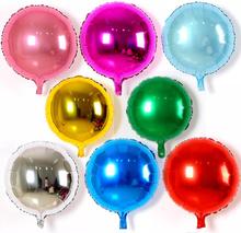 50pcs/lot 18inch Solid Color Round Foil Balloon Birthday Wedding Party Pure Round Helium Decor Balaos Supplies 2024 - buy cheap