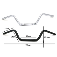 Universal Motorcycle Black Chrome 7/8" Handlebar for Honda Yamaha Suzuki KTM Kawasaki BMW Motorbike Scooter Motor Retro 22mm Bar 2024 - buy cheap