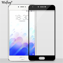 Sfor vidro temperado meizu m3x protetor de tela 2.5d curvo cobertura completa para meizu m3x vidro para meizu meilan x filme wolfsay 2024 - compre barato