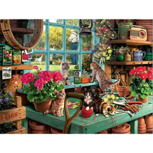 5d diy pintura de diamante animal bordado de diamante gatos e flores fofos 3d completo quadrado mosaico de diamante decoração de casa mosaico artesanal 2024 - compre barato