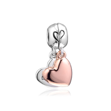 Genuine 925 Sterling Silver Mother & Daughter Love Dangle Charm Fits Original Pandora Bracelet Beads for Jewelry Making kralen 2024 - buy cheap