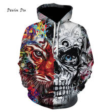 Rocksir New Fashion 3d Hoodies Men women 3d Sweatshirts Print Skulls Tiger Thin Hooded Hoodies Tracksuits Hoody Tops 2024 - buy cheap