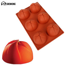 Shenhong molde de silicone especial 3d com 6 buracos, forma geométrica quadrada para sorvetes, chocolate, pastelaria, utensílios para assar 2024 - compre barato
