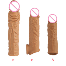 Male Penis Enlarger Pump Enlargement Penis Sleeve Reusable Condoms Adult Toy for Men Sex Delay Products Cock Penis Ring Sex Toys 2024 - buy cheap