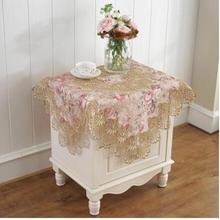lace bedside tablecloth furniture table cloth dust proof towel cloth cover home textile 2024 - buy cheap