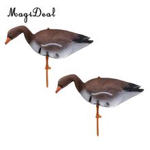 MagiDeal 2 Pieces Portable Lifelike Full Body Goose Decoy Hunting Decoys Lawn Yard Garden Decor Hunter Greenhand Gears 2024 - buy cheap
