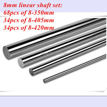8mm linear rod sets by FedEx Shipping : 68pcs/L350mm+34pcs/L405mm+34pcs/L420mm for 8mm linear shaft LM8UU CNC parts 2024 - buy cheap