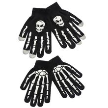 Guantes de invierno Unisex para adultos y niños, manoplas con dedos completos para ciclismo, Halloween, Horror, Calavera, garra, esqueleto, antideslizantes, de goma, para exteriores 2024 - compra barato