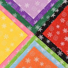 DwaIngY Printed snowflake Non Woven Felt Fabric 1mm Thickness Polyester Cloth Sewing Dolls Crafts Home Decoration Pattern 15x15c 2024 - buy cheap