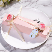 50pcs/30pcs Pink Red Color Wedding Gift Box Candy Box  Chocolate Boxes Guests Favor Box With Flower And Ribbon 2024 - buy cheap