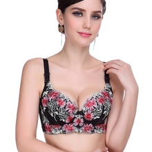 Women Floral Sexy Embroidered Push Up Bra Ladies Deep V Support Bras Underwear Lingerie 2024 - buy cheap