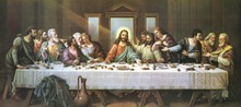 Специальное предложение # Christian Jesus art-парусиновая картина с принтом на тайной вечеринке-хорошее искусство на холсте # размер 55*120 см 2024 - купить недорого