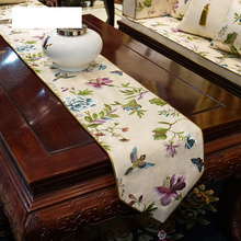 Camino de mesa con bandera de cama, mueble de TV con pájaro bordado europeo moderno de lujo, M439 2024 - compra barato