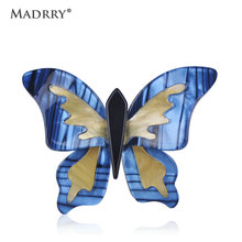 Madrry-broche acrílico con forma de mariposa para mujer, broches de Animal en forma de mariposa para vestido de diario y banquete, accesorios especiales para el pecho, regalos exquisitos 2024 - compra barato