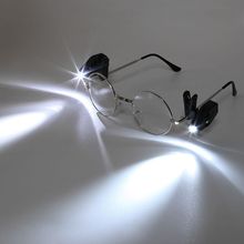 Luzes noturnas universais portáteis para leitura, 2 peças, iluminação para óculos, ferramentas e mini led, com prendedor para óculos 2024 - compre barato