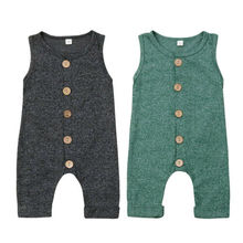 Хлопковый комбинезон для малышей 3, 6, 12, 18 месяцев, одежда для маленьких мальчиков и девочек, повседневный костюм 2024 - купить недорого