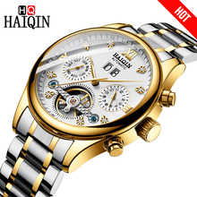 2020 HAIQIN Brand Automatic mechanical Men Watch Business Watch steel Waterproof Male Wristwatch Tourbillon Self-winding Clock 2024 - buy cheap