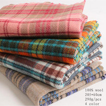 Naizaiga 205*60CM men winter warm scarf fashion brand plaid shawl big size thicken 100% wool pashmina , SN23 2024 - buy cheap