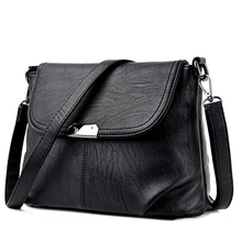 High Quality Black Leather  Handbag Shoulder Bag Sequined Soft Women Messenger Bags Small  Woman crossbody bag Bolsa de mujer 2024 - buy cheap