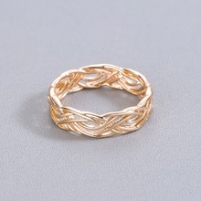 Чандлер медь Rngs для женщин годовщина крошечные Чистый золотой цвет кольцо выдалбливают размер 7 свадебный ремешок Повседневная мода ювелирные изделия Анель 2024 - купить недорого