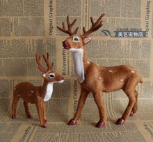 simulation sika deer  toy model polyethylene&furs little deer model home decoration props ,model birthday gift d027 2024 - buy cheap