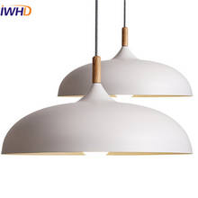 IWHD American Style Iron Modern Pendant Light Lamp LED Simple Creative Black Hanging Lamp For Home Restaurant  Bedroom Lighting 2024 - buy cheap