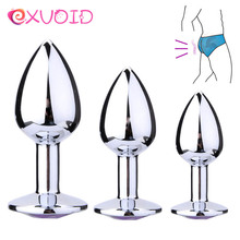 EXVOID Anal Plug Stainless Steel Prostate Cool Smooth Butt Plug for Beginner Anal Sex Toys for Men and Gay Adult Products S M L 2024 - buy cheap