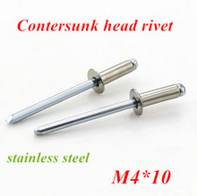 100pcs/lot M4*10  Countersunk POP head rivet Stainless steel 2024 - buy cheap