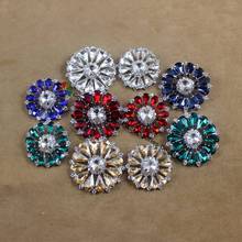 10pcs 32mm 42mm Round Rhinestone Button Clear Red Navy Royal blue Emerald Silver Gold diy browband wedding Crystal Centerpieces 2024 - buy cheap
