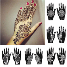 Plantilla de Henna profesional, herramienta de boda, tatuaje de flores de la India, 2 uds. 2024 - compra barato