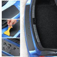 Pegatina de placa protectora para maletero de coche, película de fibra de carbono 3D para Audi A4, A6, BMW F30, F20, Skoda Octavia, Volkswagen Passat 2024 - compra barato