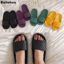 Bailehou Women Slippers Brand Plaid Slides Anti-skid Comfortable Flip Flops Shoes Summer Beach Sandals Home Indoor Slipper Shoes 2024 - buy cheap