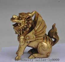 Estatua China fengshui para halloween, estatua de cobre, espíritus malignos, unicornio, ala, bestia de la suerte, fu 2024 - compra barato