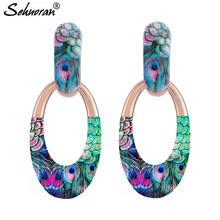 Sehuoran Brincos Oorbellen Aretes Pendients Drop Earrings For Woman Drip Oil Wedding Earrings Boho Long Earrings Fashion Earing 2024 - buy cheap