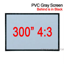 Película de película de PVC suave para todos los proyectores móviles portátiles, pantalla HD de cine en casa, color gris-negro, 4:3, 300 pulgadas 2024 - compra barato