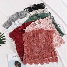 2020 summer sleeveless hollow out lace crop tops women sweet short lace tanks tops women hollow out lace camis lace vest tops 2024 - buy cheap