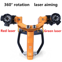 New laser aiming slingshot powerful outdoor hunting shooting sports rubber band launch powerful slingshot With arm drag 2024 - buy cheap