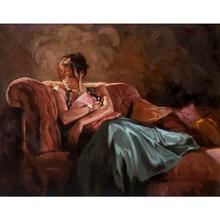 Beautiful oil paintings woman Only you oil on canvas High quality hand-painted 2024 - buy cheap