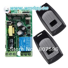 RF 2 canais 315 MHz/433 MHz 85 V ~ 250 V controle remoto sem fio interruptor do relé, 2 transmissor e 1 receptor de rádio do sistema do controlador