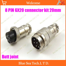 8 Pin 20mm Male & Female Butt joint Connector kit GX20 Socket+Plug,RS765 Aviation plug interface,circular connector 2024 - buy cheap