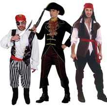 Halloween costume male adult pirate Captain Jack Sparrow Costume stage performance clothing role-playing pirate captain 2024 - buy cheap