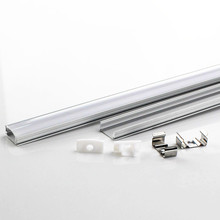 Светодиодный алюминиевый профиль для 5050 5630, светодиодный светильник светодиодный 1 м, алюминиевый корпус с крышкой 2024 - купить недорого