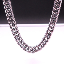 18 ''-32'' выберите 316L нержавеющая сталь полированная цепь звено ожерелье 9 мм ширина для мужских ювелирных изделий 2024 - купить недорого