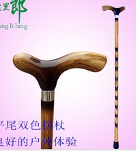  direct-sale Two colors of king kong wood with flat tail beech solid cane outdoo solid wooden walking stick piety headroom    2024 - buy cheap