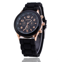 Hot Brand Geneva Silicone Quartz Watch Women Multiple Colour Casual Dress Watches Relogio Masculino Clock Men Zegarki damskie 2024 - buy cheap