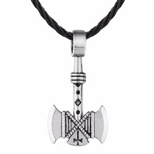 Nostalgia Axe With Cross Pattern Engraved Slavic Necklace Mens Jewellery Russian Amulet 2024 - buy cheap