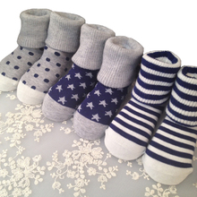 New 12 pair Suitable for 6 Month-5 Year Cute Striped dots stars pattern Socks Baby Infant Newborn Socks Winter 100% Cotton Sock 2024 - buy cheap