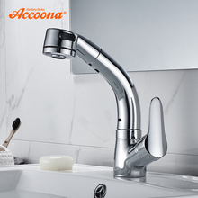 Accoona Kitchen Faucet Kitchen Pull Out Single Hole Ceramic Plate 360 Rotate Contemporary Faucet Sink Cold Hot Water A9590 2024 - buy cheap